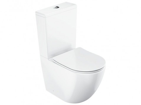 WC combi OPTIMA bílé RimOff se sedátkem