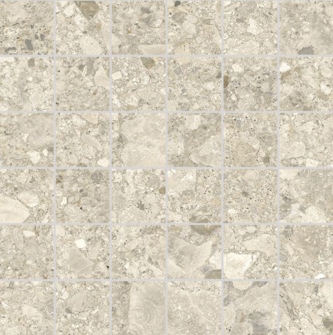 RAKO RAVE mozaika DDM05901 malt 5x5 béžová v designu kamene s přírodními oblázky
