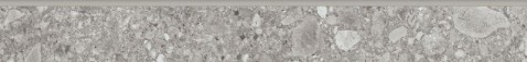 RAKO RAVE sokl DSAS3900 grit 60x7,2 šedý v designu kamene s přírodními oblázky